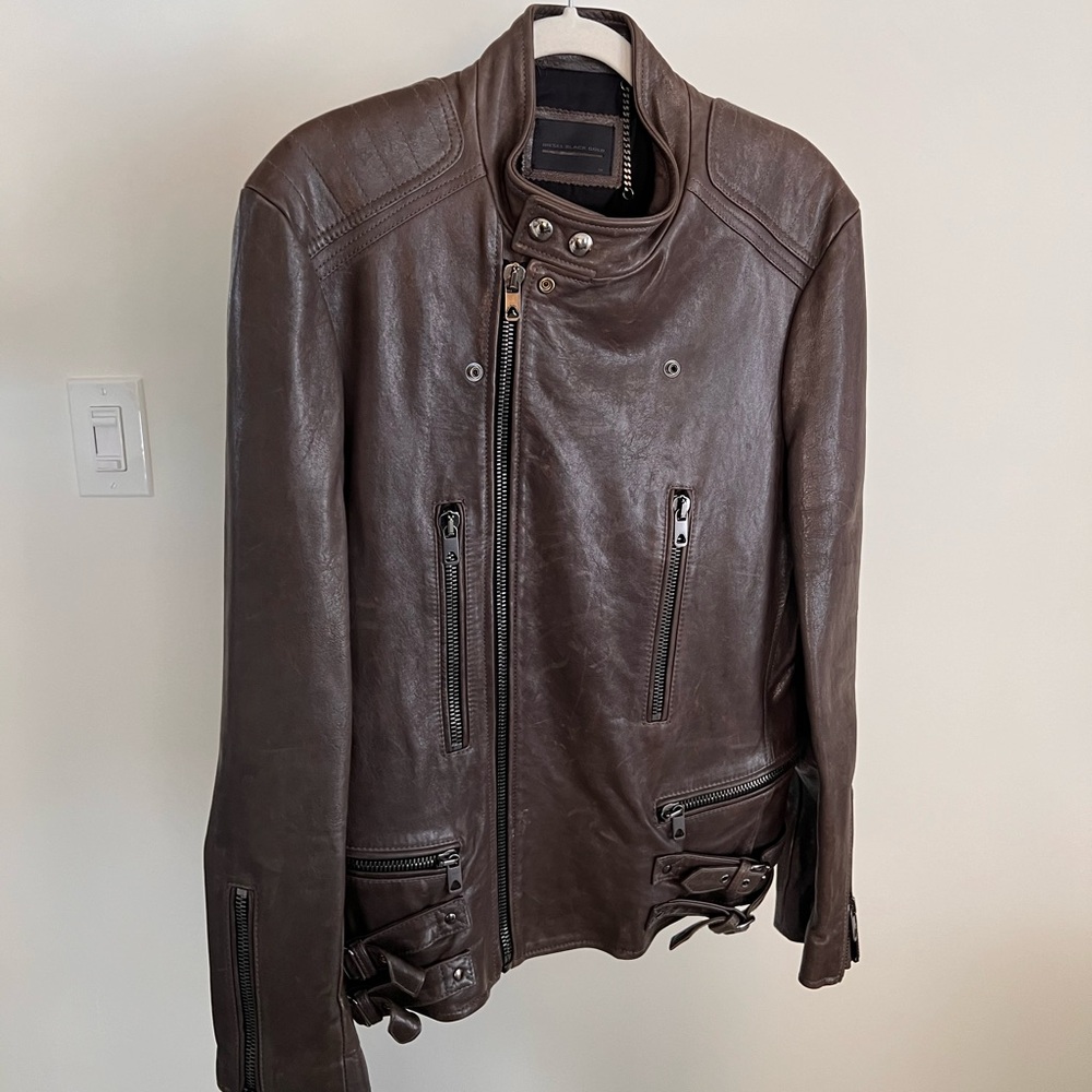 Diesel Black Gold 100% Lambskin Leather Jacket
